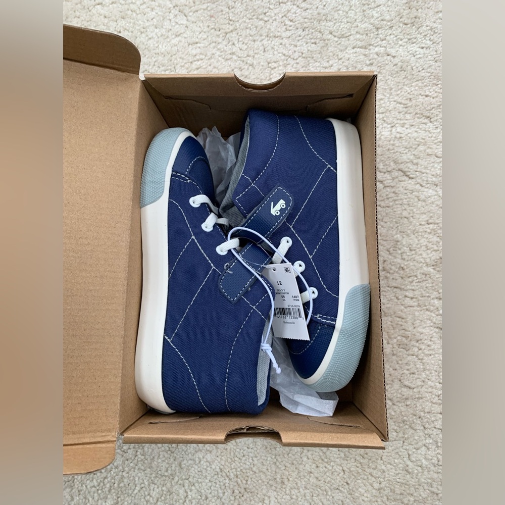 See Kai Run NWT Toddler Size 12 Belmont IIl Navy High Top Sneakers - Picture 2 of 7
